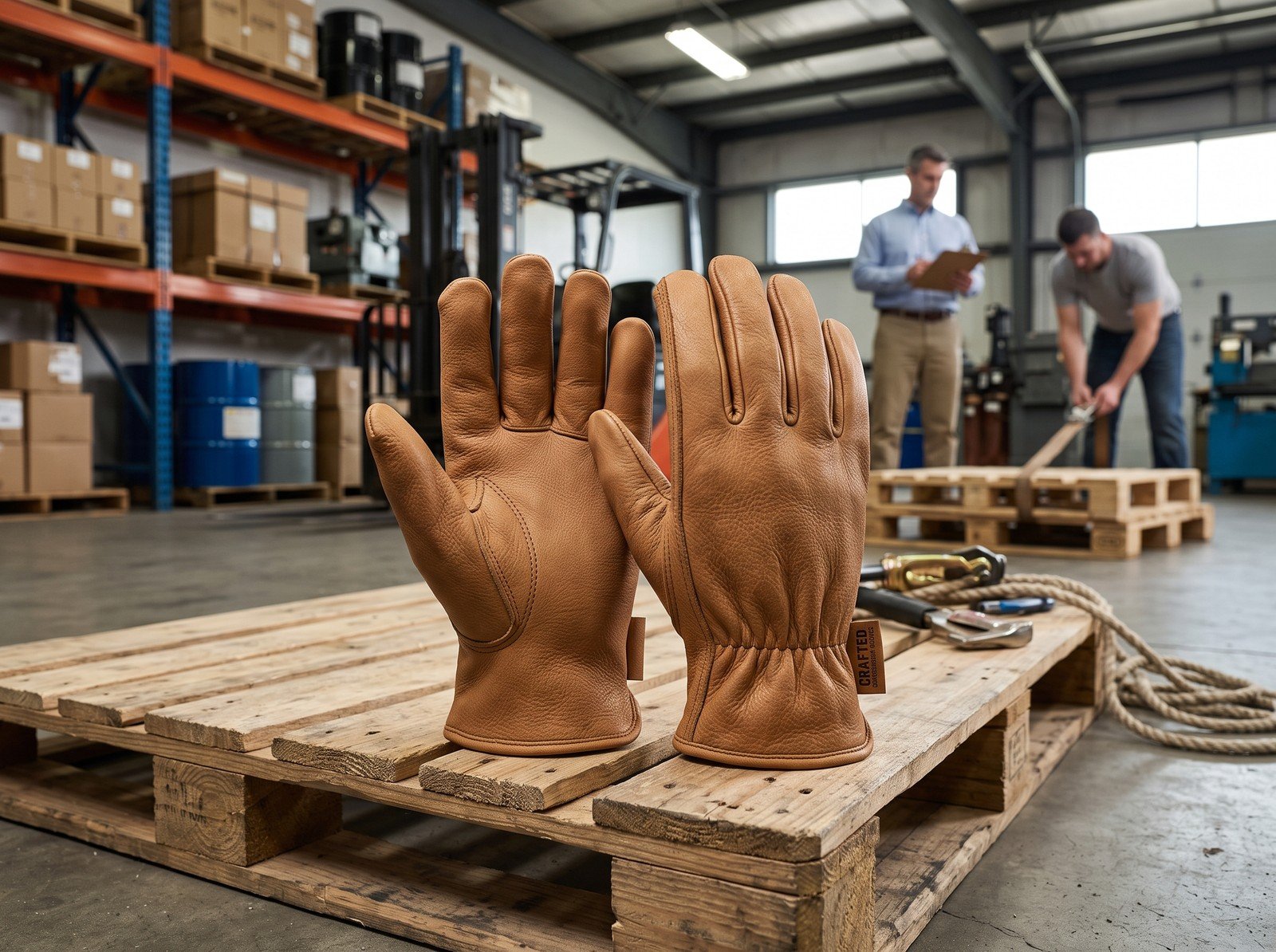 Grain Leather Driver Rigger Gloves